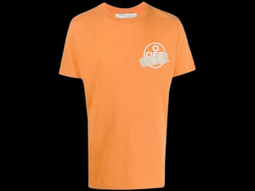 OFF-WHITE Slim Fit Tape Arrows T-Shirt Orange/Beige