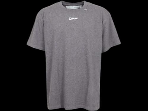 OFF-WHITE Slim Fit Wavy Line T-Shirt Melange Grey/White