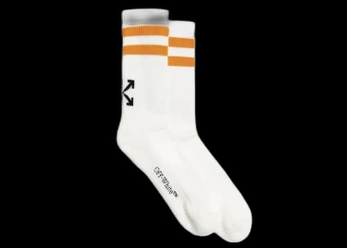 OFF-WHITE Striped Socks White/Orange