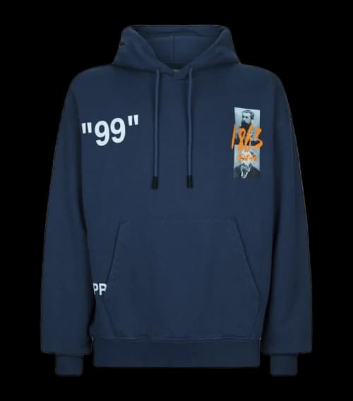 OFF-WHITE Summer Graphic Print Hoodie Blue/Multicolor