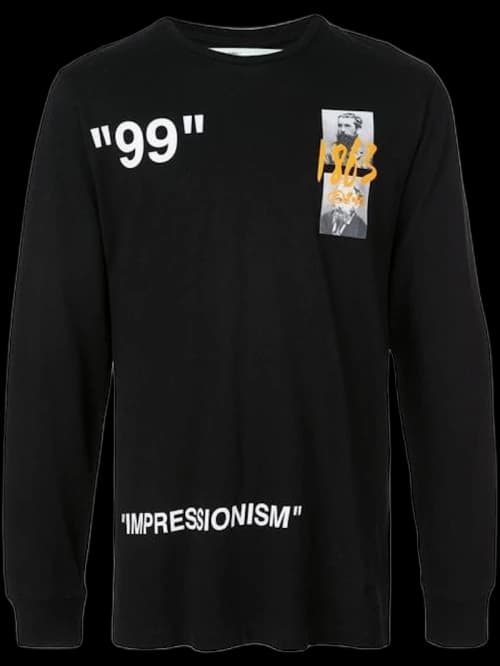 OFF-WHITE Summer Graphic Print L/S T-Shirt Black/Multicolor