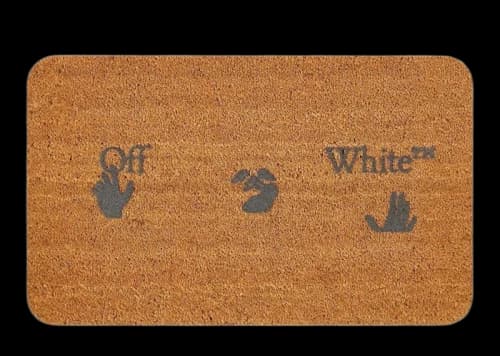 OFF-WHITE Swimming Man Logo Doormat Brown