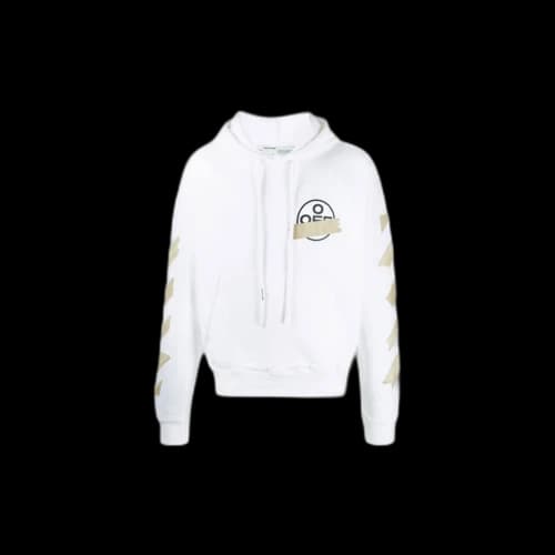 Off-White Off White Tape Diag Arrows Hoodie White Beige (2020)