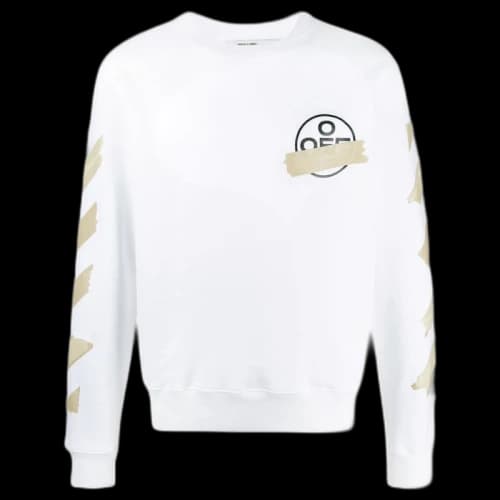 OFF-WHITE Tape Diag Arrows Sweatshirt White/Beige