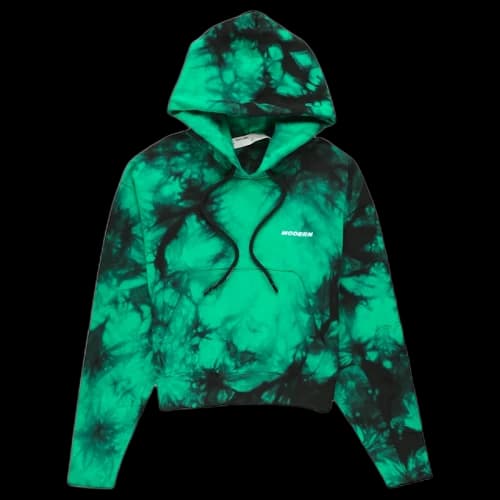 OFF-WHITE Tie Dye Contour Hoodie Mint