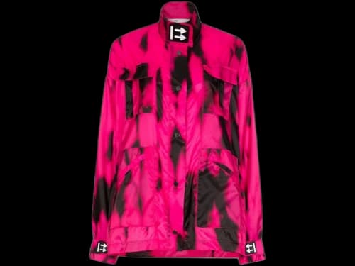OFF-WHITE Tie Dye Track Coat Fuchsia