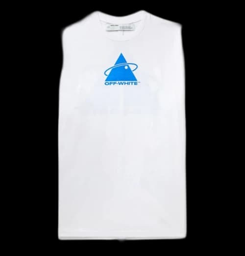 OFF-WHITE Triangle Planet T-Shirt White/Blue