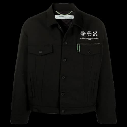 OFF-WHITE Universal Key Denim Jacket Black/White