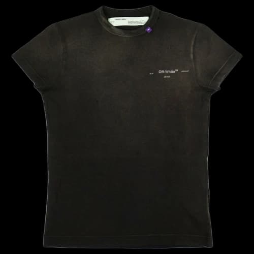 OFF-WHITE Washed Out Logo T-Shirt Black