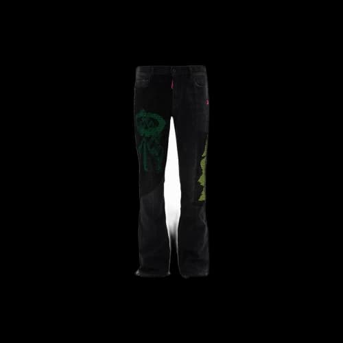 Off-White Off White x Ev Bravado Skinny Fit Denim Jeans Black Multicolor (2020)