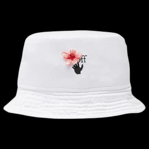OFF-WHITE x Lunar New Year Peach Flowers Bucket Hat White/Black