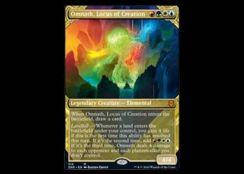 Omnath, Locus of Creation (Showcase) (Foil) Zendiker Rising Mythic #312 (Ungraded)