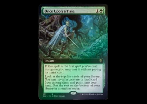 Once Upon a Time (Extended Art) (Foil) Magic: The Gathering TCG Throne of Eldraine Rare #371 (Ungraded)