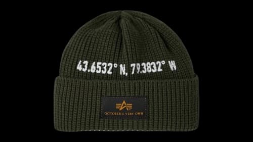 OVO Alpha Industries Military Watch Cap Olive Green