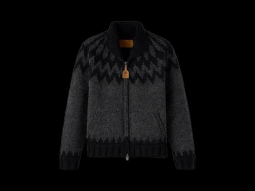 OVO Canadian Sweater Company Hand Knit Cardigan Dark Grey/Black