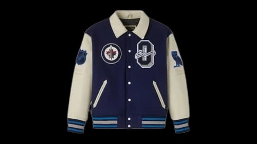 OVO NHL Winnipeg Jets Varsity Jacket Navy
