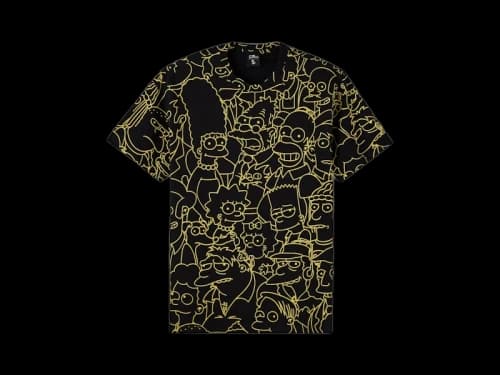 OVO The Simpsons All Over Print T-Shirt Black/Yellow
