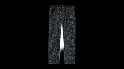 OVO x BAPE Neon 1st Camo Denim Pant Indigo