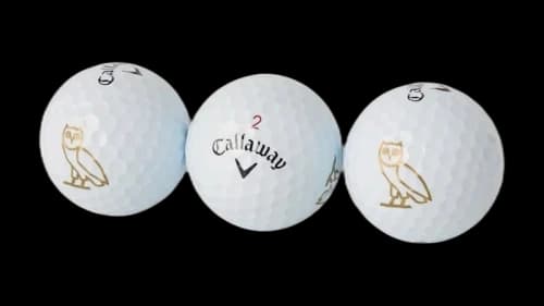 OVO x Callaway Logo Chrome Soft Golf Balls (Pack of 3) White