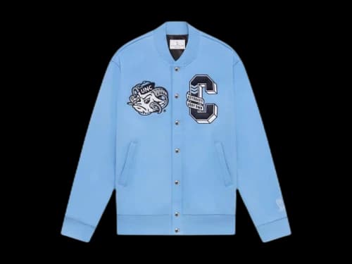 OVO x NCAA North Carolina Tar Heels Varsity Jacket Light Blue