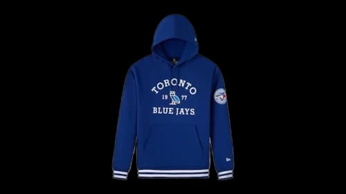 OVO x New Era MLB Toronto Blue Jays Hoodie Blue