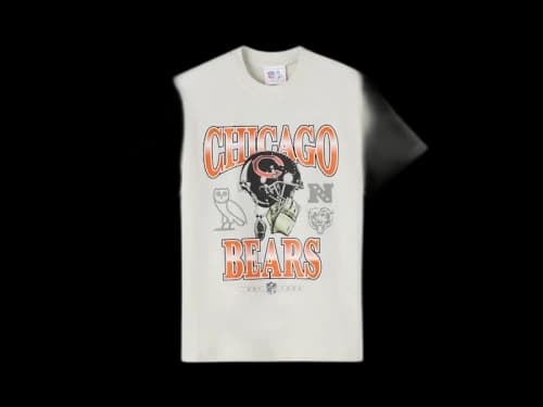 OVO x NFL Chicago Bears Graphic Team T-Shirt Ash Heather Grey