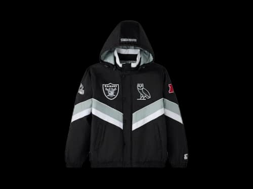 OVO x NFL Las Vegas Raiders Starter Sideline Puffer Jacket Black
