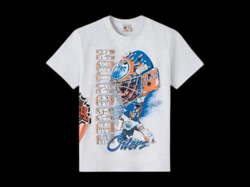 OVO x NHL Edmonton Oilers 90's Graphic T-shirt Ash Heather Grey