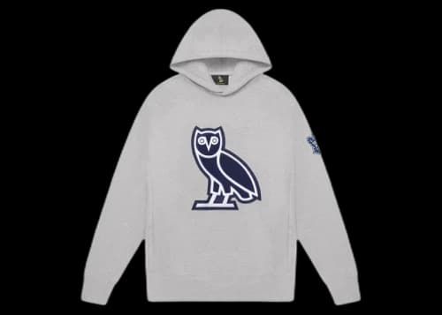 OVO x Toronto Maple Leafs Chenille Owl Hoodie Heather Grey