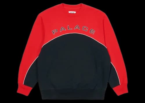 Palace 2 Tone Arch Crew Red/Navy
