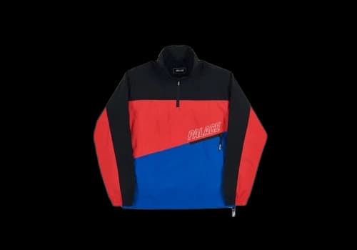 Palace 3-Track Shell Top Black/Hibiscus/Blue