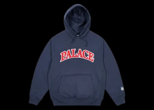 Palace Arc Applique Hood Navy