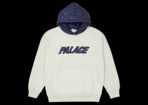 Palace Baffled Hood Grey Marl