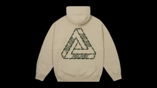 Palace Barbed Tri-Ferg Hood Stoney Grey
