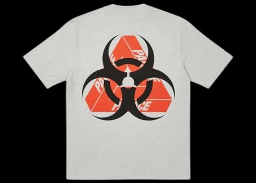 Palace Bio Hazard T-shirt Grey Marl