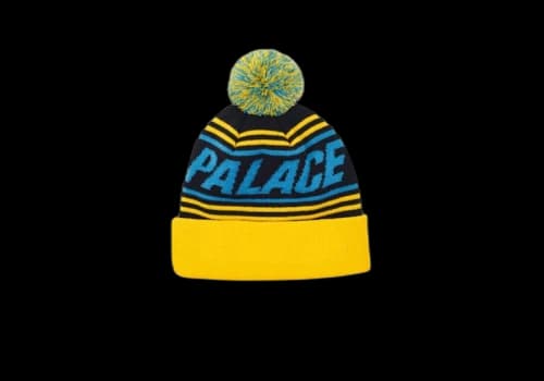 Palace Bobble Hat Blue/Yellow