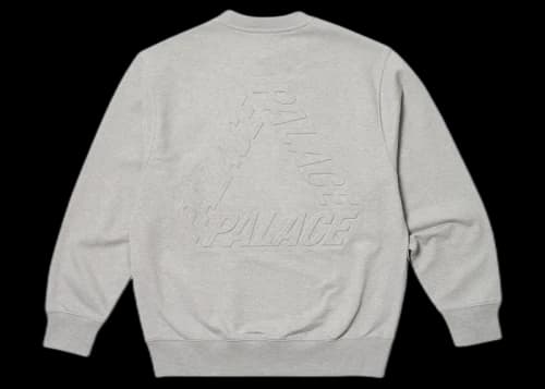 Palace Bossy P3 Crew Grey Marl