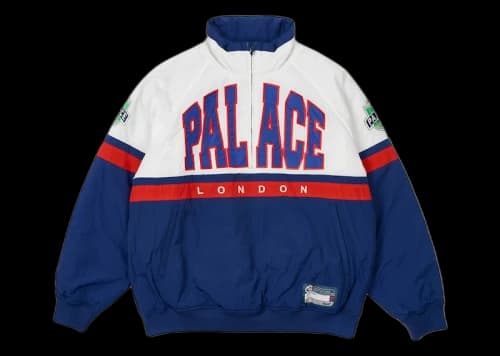 Palace Breakout Half Zip Bomber White/Navy