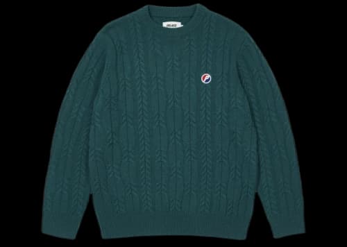 Palace Cable Knit Teal