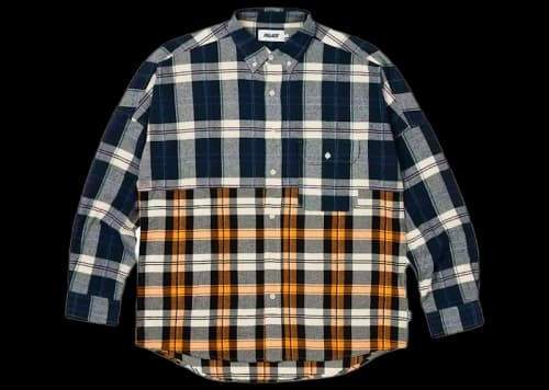 Palace Checkmate Drop Shoulder Shirt Navy
