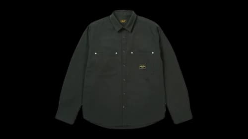 Palace Cotton Twill Overshirt Washed Black