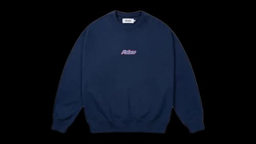 Palace Current Crewneck Sweatshirt Navy