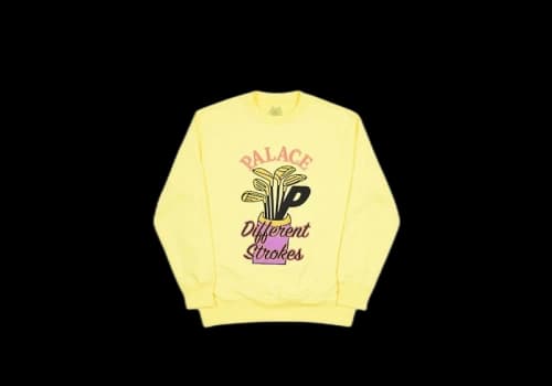 Palace Dif Strokes Crew Light Yellow