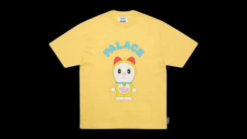 Palace Doraemon T-Shirt Blessed Yellow
