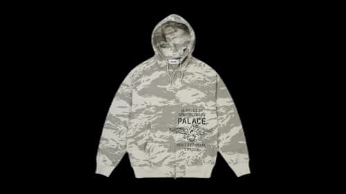 Palace Dove Stamp Hoodie Snow Camo
