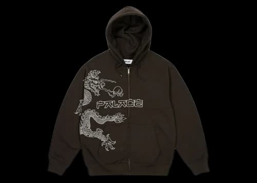 Palace Dragon Zip Hood Black
