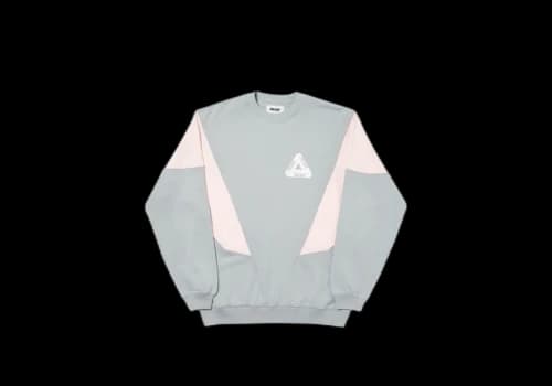 Palace Droppeth Crew Grey/Pink