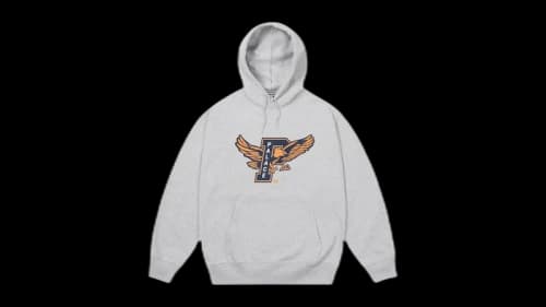 Palace Eagles Hood Grey Marl