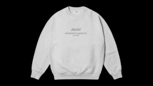 Palace Engineered Garments Crew Grey Marl