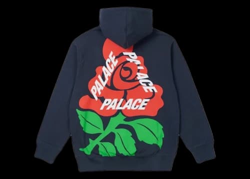 Palace English Rose Hood Navy